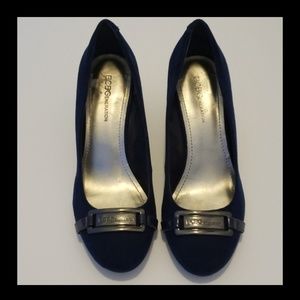 BCBGeneration blue wedges, size 6 1/2